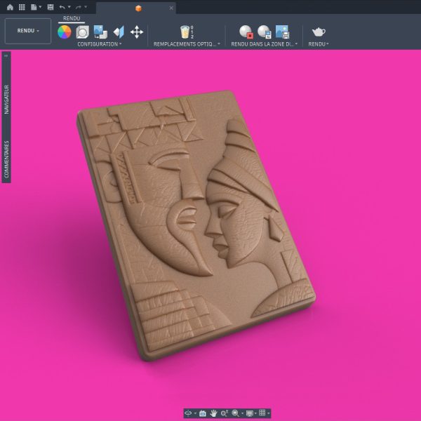 Tablette visages Tablette Bas Relief Visages