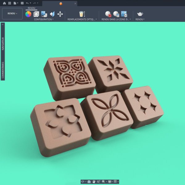 cadre rendu Bonbons géométriques